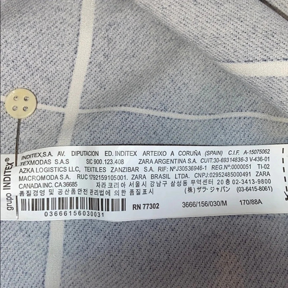 Zara Basic Plaid Top/V Neck with Snap Strap-Medium - Picture 6 of 7
